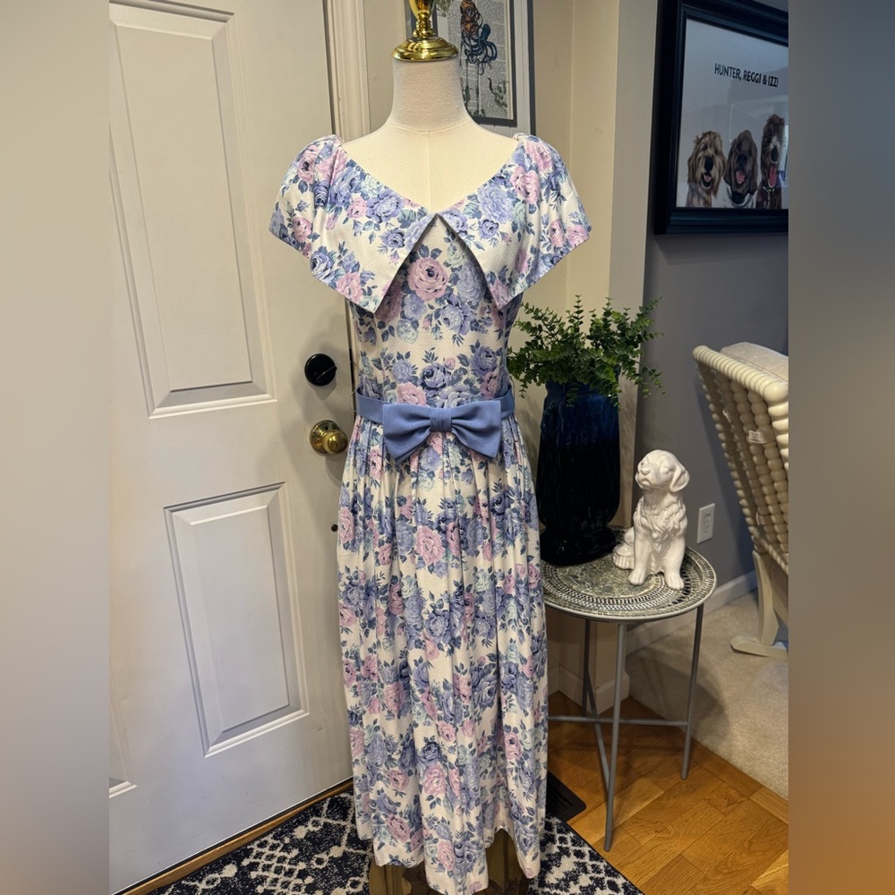Vintage Lanz Originals Floral Cottage Core Dress PERFECT